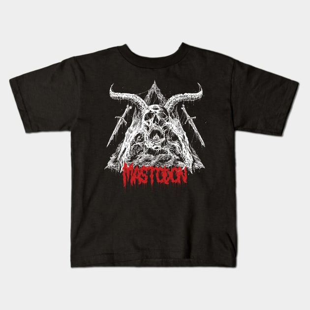 Horror Triangle Mastodon Kids T-Shirt by Mutearah